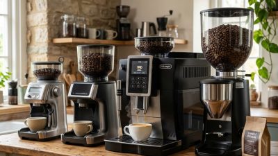 machine a cafe a grains remplie de cafe